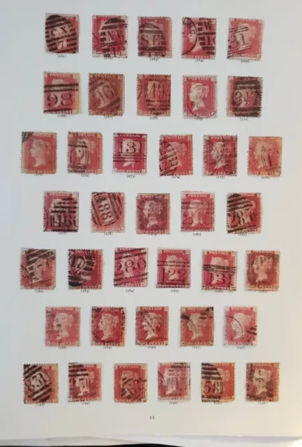 Gb Queen Victoria Sg 43 1D Red Pl's 161 To 198 Used