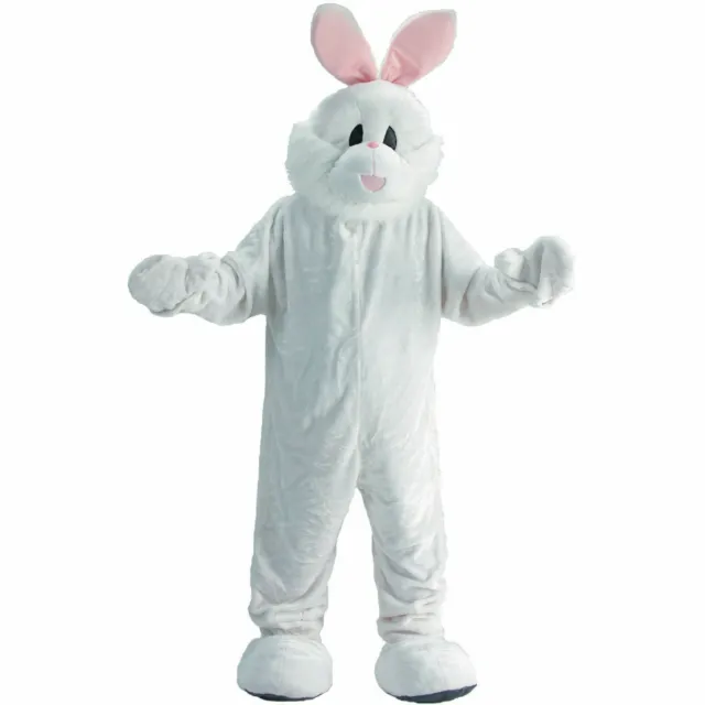 Dress-Up-America Easter Bunny Mascot - White Rabbit Costume for Adults & Teens