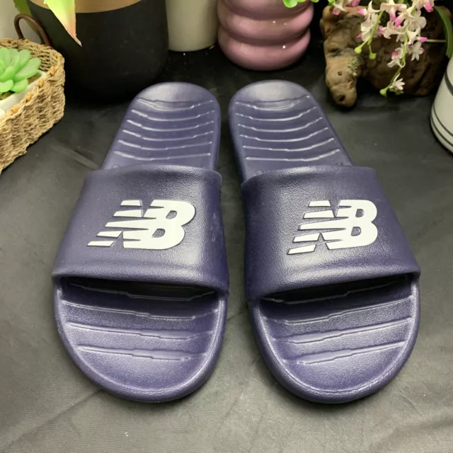 New Balance Slide Sandal Blue White Slip On Mens Size 12D US (032261)