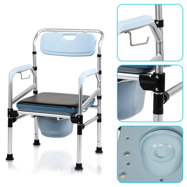 Silla de inodoro altura ajustable ayuda de inodoro silla de noche antideslizante inodoro ABS