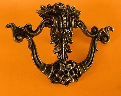 Brass Victorian Antique Hardware Ornate French Provincial Bail drawer pull