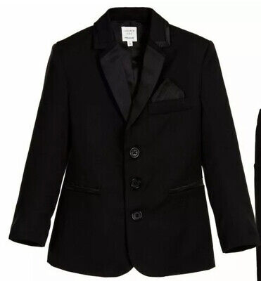 CARREMENT BEAU Tuxedo Suit JACKET Age 4 102cm Boys Kids Black Wool DESIGNER