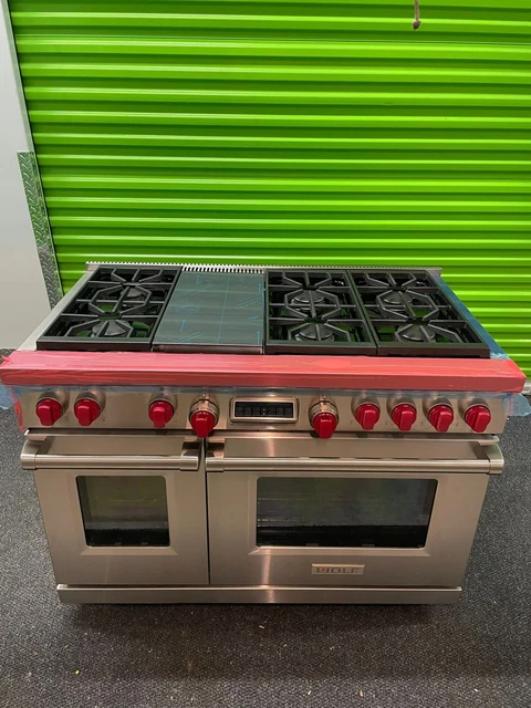 Wolf Range 48” 6 sealed burners, Griddle, Large Dual Fuel Ovens, Warranty!