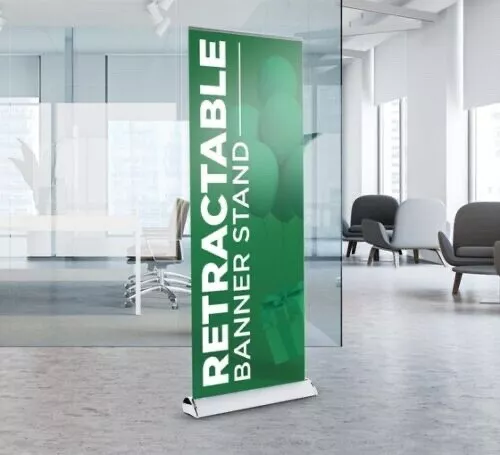 24"x 58” Silverstar Heavy-Duty  Retractable Roll Up Banner Pop Up Display Stand
