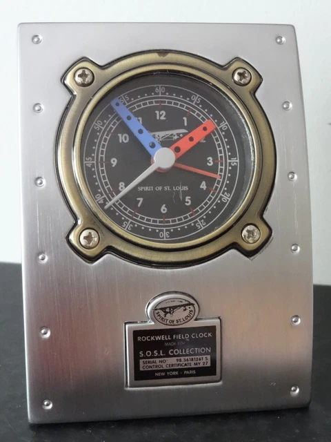 Vintage Spirit Of St Louis Rockwell Field Alarm Clock S.o.s.l Collection Working Vintage Spirit Of St Louis Rockwell Field Alarm Clock S.o.s.l Collection Working