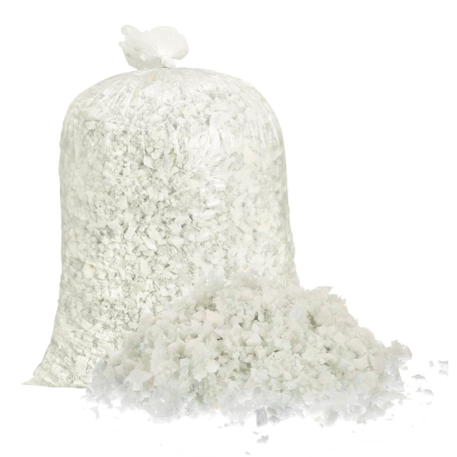 Riempimento in memory foam triturato, 10 libbre in schiuma riempitivo sacchetto di fagioli - bianco