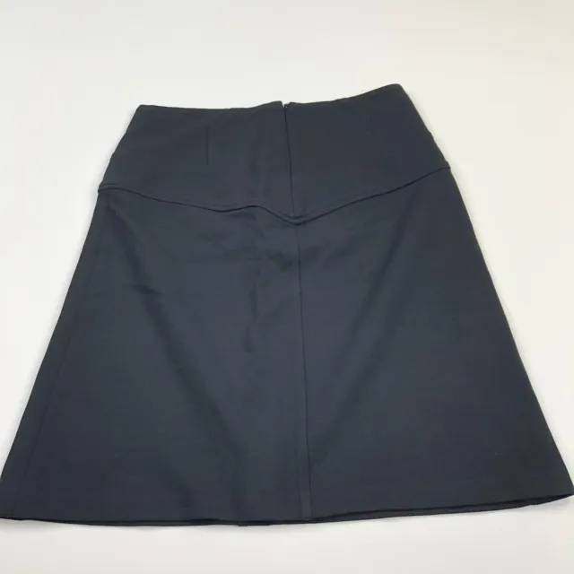DVF Diane Von Furstenberg 2 (Fits 25W) Zip Non Lined Midi Skirt Black Viscose