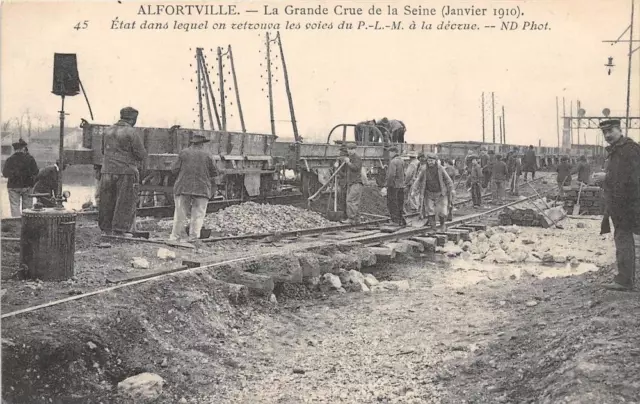 Cpa 94 Alfortville Gde Crue De La Seine 1910 State In Which The Vo Were Found
