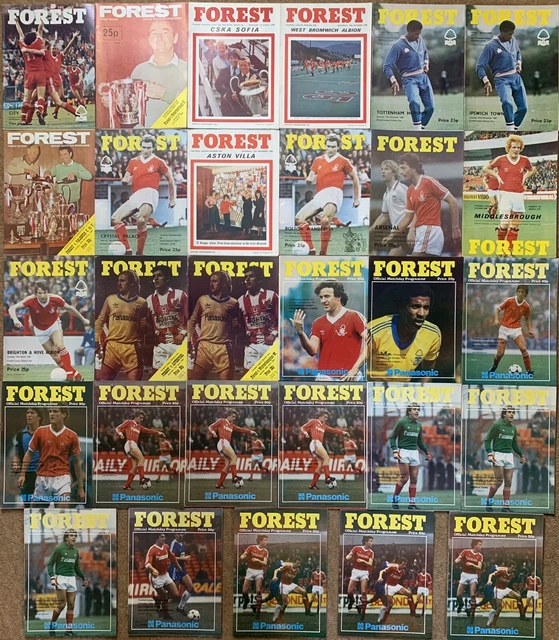 NOTTINGHAM FOREST FC 1980s FOOTBALL PROGRAMME COLLECTION Bundle NFFC
