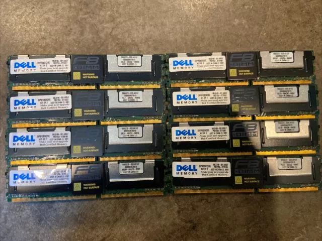 Dell 32GB Server Memory Upgrade Kit SNP9F035CK2/8G 8x4GB PC2-5300