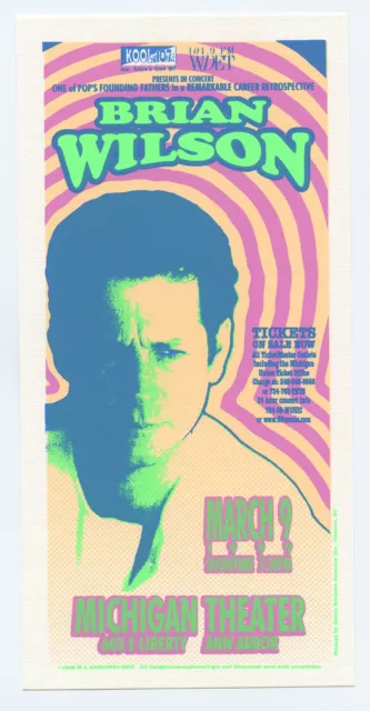 Brian Wilson Handbill 1999 March 9 Michigan Theatre Ann Arbor