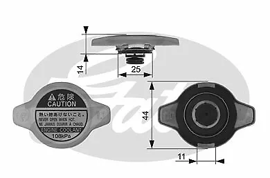 Gates | Verschlussdeckel, Kühler (RC134) für Mitsubishi Honda für Suzuki Toyota