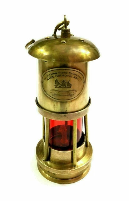 Antik Messing kleine Lampe Vintage nautische Schiff Boot Licht Laterne Dekor