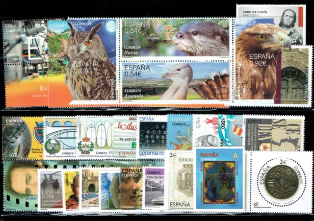 Sellos España Año 2014**(Mnh)  Completo Con Todas Las Hb Y Minipliego Navidad