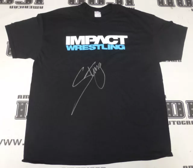 Sting Signed Official TNA Impact Wrestling Shirt PSA/DNA COA WWE WCW Autograph