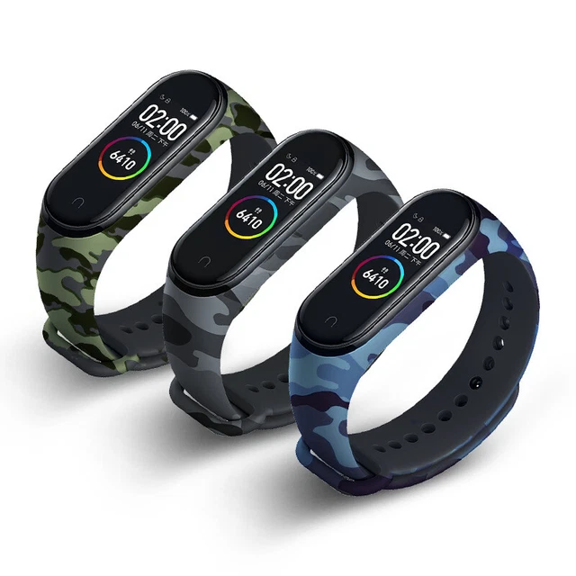 3pcs Mimetico TPU Cinturino Bracciale Sport Per Xiaomi Mi Fascia 3/4 Orologio