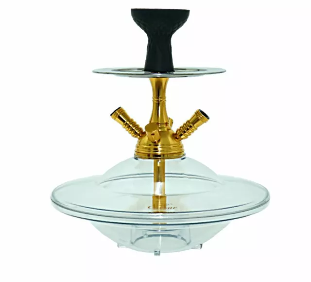 Caesar OUTDOOR Tisch-Shisha circa 38 cm Shisha LED Fernbedienung Farbe in gold