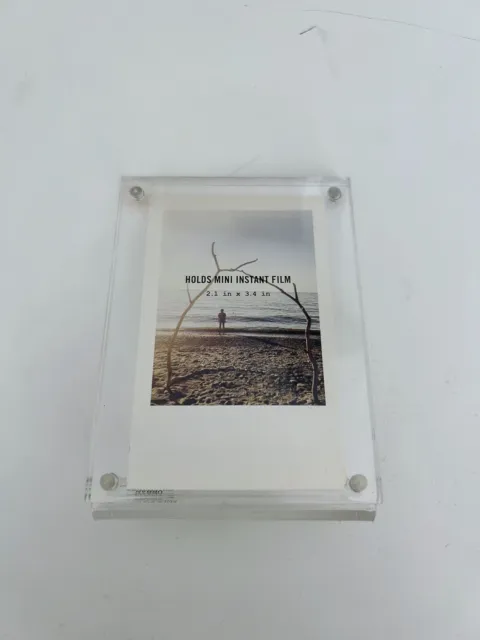 URBAN OUTFITTERS Home Instax Holder Mini Instant Film Pink Clear Frame