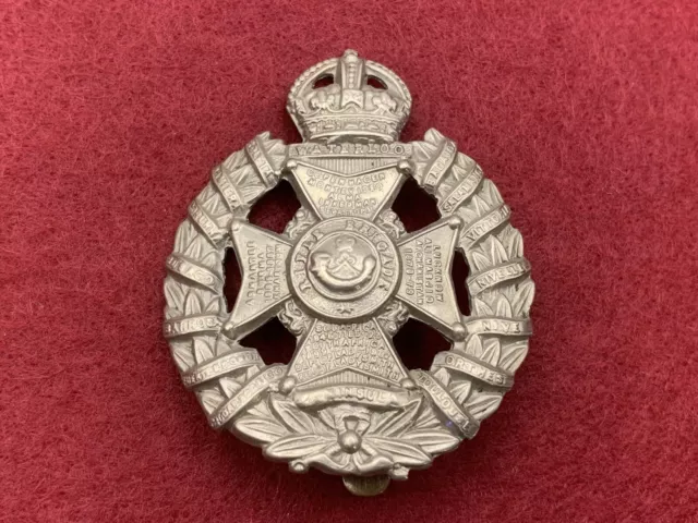 WW1 WW2 ORIGINAL British THE RIFLE BRIGADE Hat Cap Badge - SLIDER D40