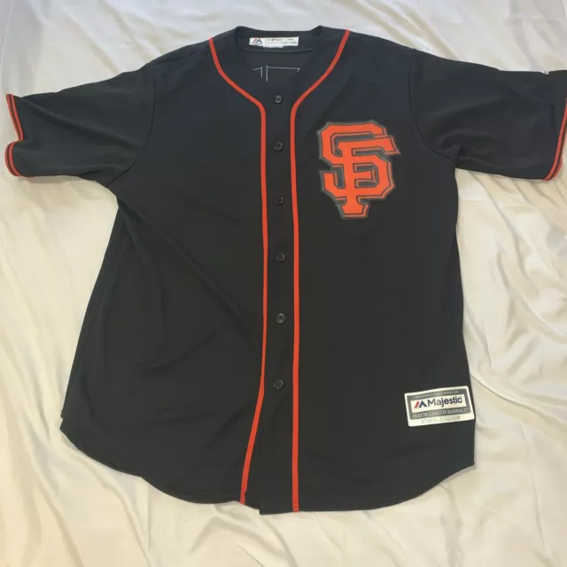 Brandon Crawford #35 San Francisco Giants Sewn Majestic Mens LRG CoolbaseJersey