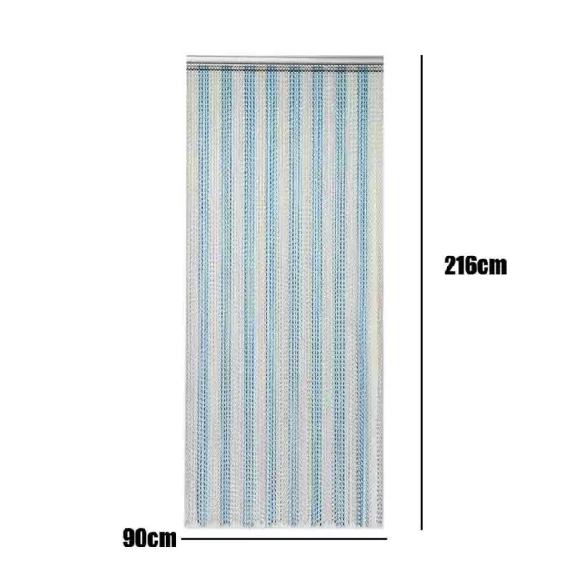 214 x 90CM Metal Chain Insect Fly Door Curtain Screen Aluminium Pest Control UK 3