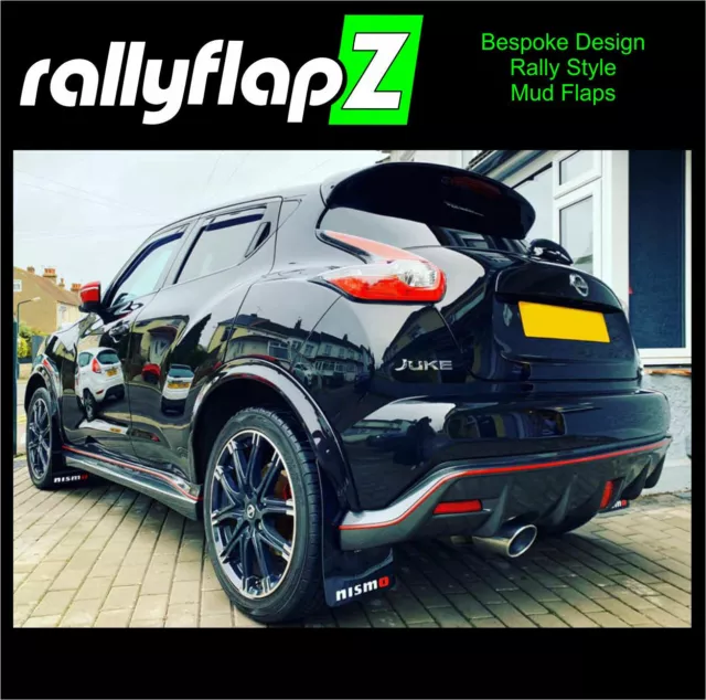 rallyflapZ | Mud Flaps Set FITS Nissan Juke Nismo & RS Black 3.2mm PVC *G L-W&R 3