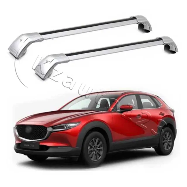 Fits for Mazda CX-30 2019-2024 Lockable Crossbar Roof Rack Rails 2PCS