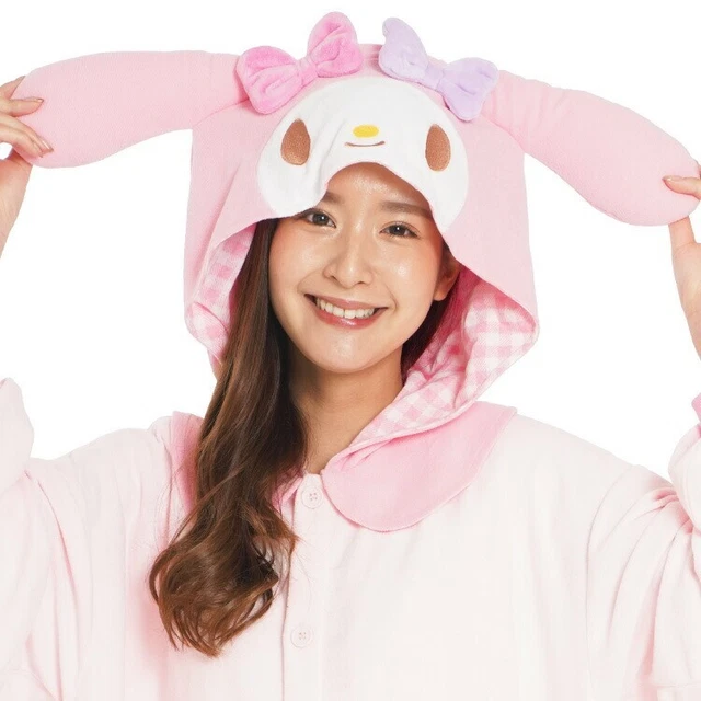 Sazac My Melody Sanrio Fleece Kigurumi Costume Cosplay F/S From JAPAN