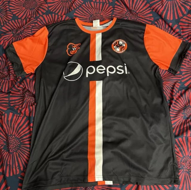 Baltimore Orioles Birdland FC Soccer Baseball Crossover Jersey Adult XL SGA