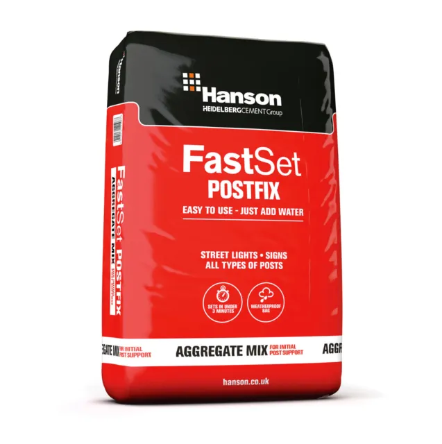 20Kg Hanson Fast Set Ready To Use Post Fix Mix Fencing Concrete Cement Maxi Bag