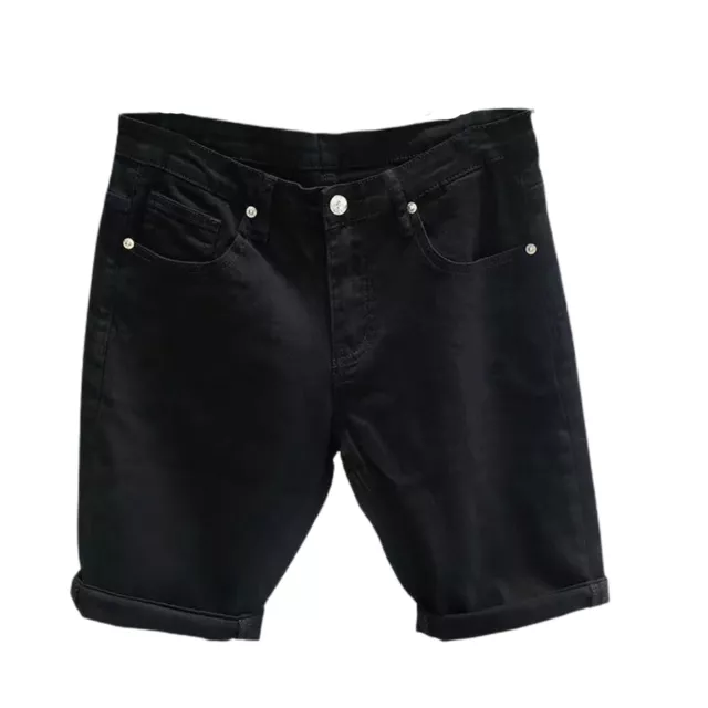 Short Trousers Zipper Washed Straight Knee Length Shorts Male