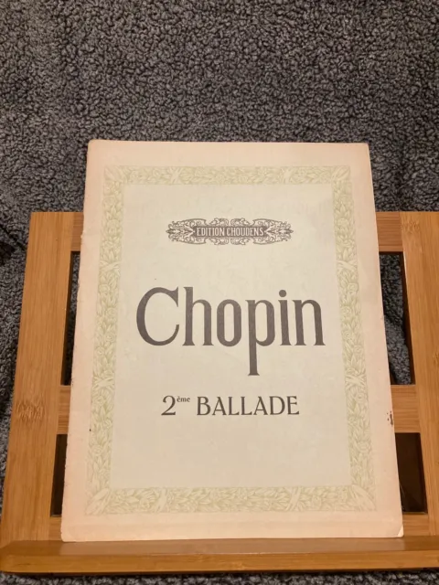 Chopin 2e Ballade pour piano en Fa partition éditions Choudens Weksler