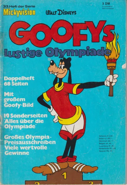 Mickyvision Nr 33 Goofys lustige Olympiade Ehapa Verlag 1972 Disney
