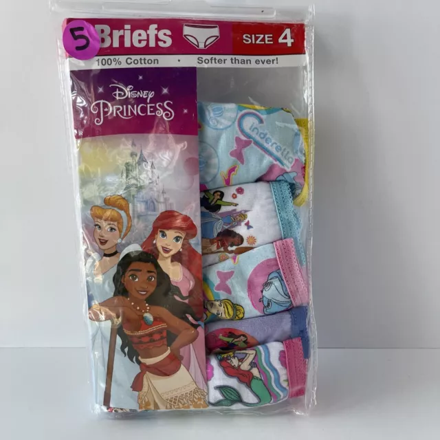 PRINCESS CINDERELLA RAPUNZEL Ariel Girls 3 Pack Briefs Pants Age 2