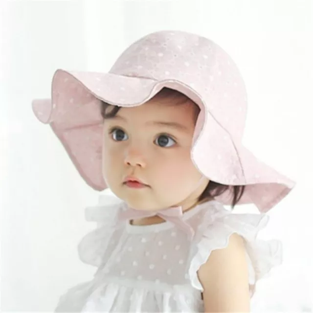 Lovely Baby Girl Sun Hat Cap Natural Cotton Summer Outdoor Infant Girls Panama 2