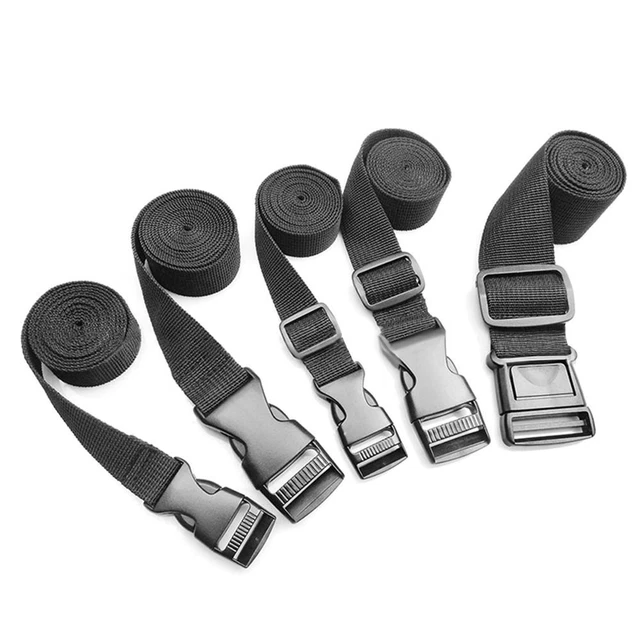 Black Durable Nylon Belt Nylon Cargo Tie Down Belt Strap  Outdoor Tool