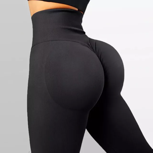 Women High Waist Gym Leggings Fitness Sports Ladies Push UP Yoga Pants Black