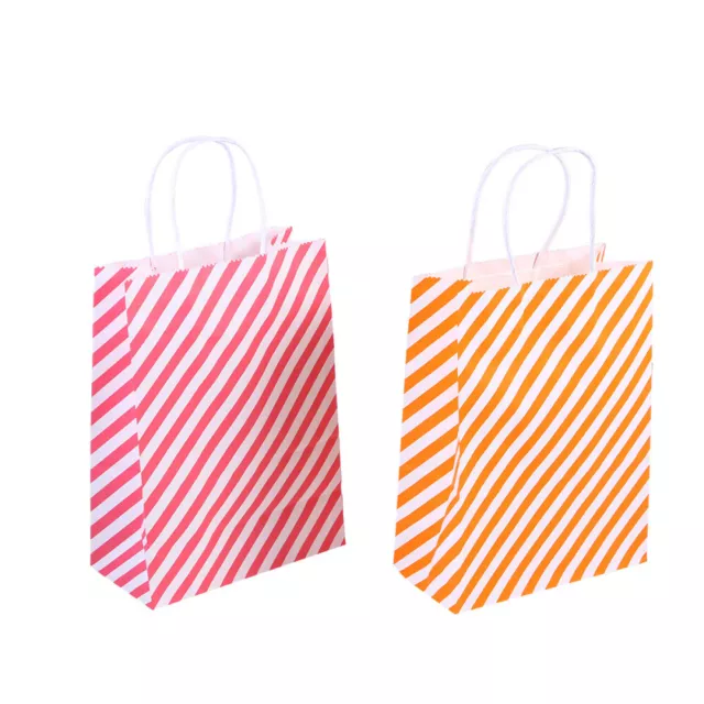 20Pcs 21*15*8cm Colorful Environment Friendly Kraft Paper Gift Bag With Handle 2
