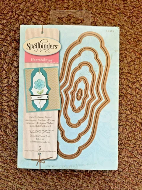 Spellbinders Nestabilities Labels Thirty Three - NIP Great Labels Set