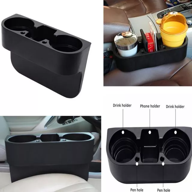 Car Seat Seam Gap Wedge Drink Black Cup Holder Drink Mount Stand Storage