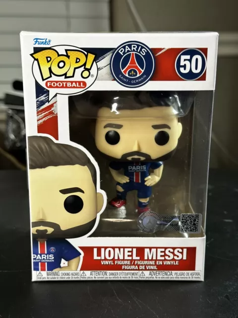 Funko Pop! Football: Paris Saint-Germain - Lionel Messi Vinyl Figure (+ Pop!  Stacks Plastic Protector) 