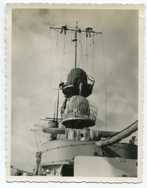 KREUZER EMDEN - orig. Foto, Arbeiten an Deck, Auslandsreise 1938, cruise, photo