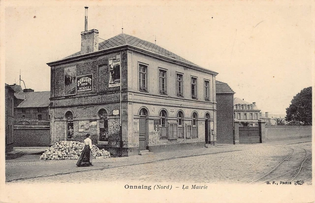Carte Postale Ancienne Dept 59 Nord - Onnaing la Mairie