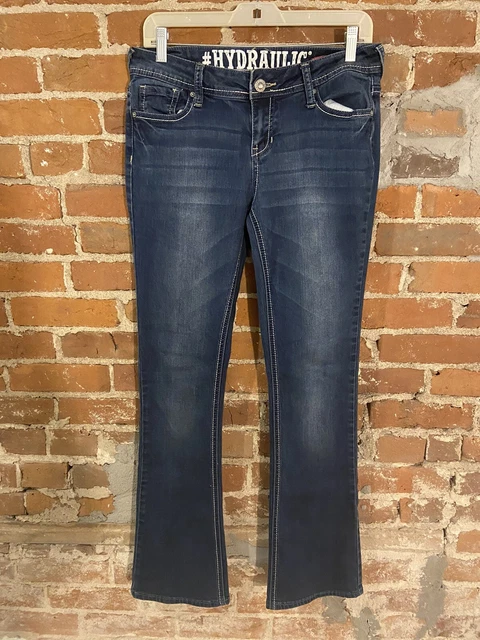 Hydraulic Curvy Lola Fit Bootcut 9/10 Women's Denim Jeans Embellished