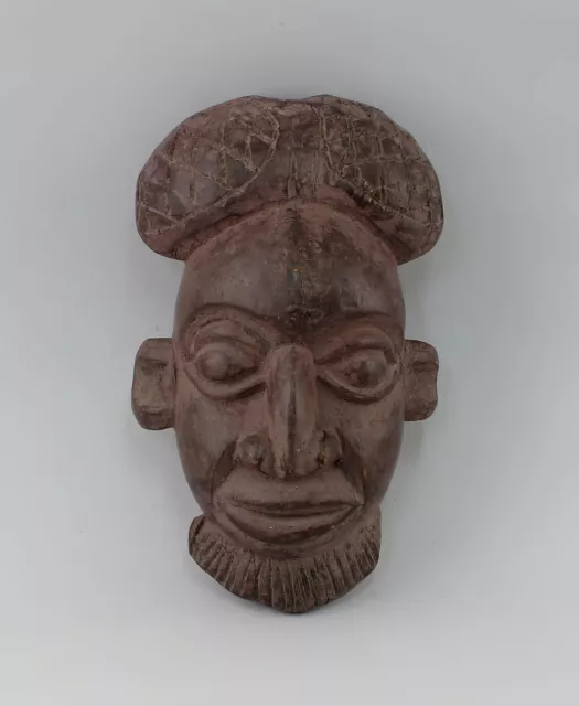 9139009 Escultura de madera África máscara probablemente Bamileke Camerún antigua