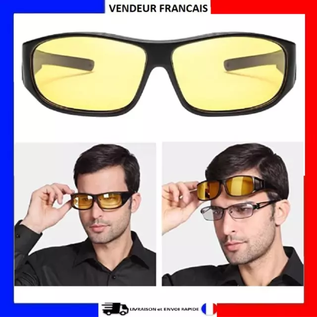 Lunettes De Conduite De Nuit Polarisées Anti Éblouissement Vision Nocturne Jaune