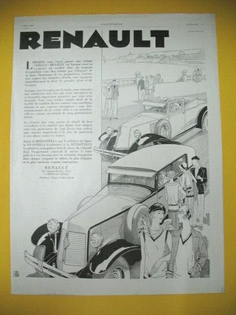 1929 Renault Automobiles Stella Queen Viva Mona Press Release