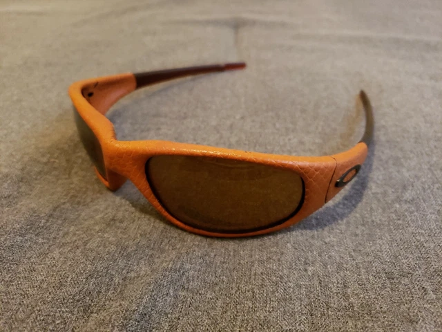 Oakley Straight Jacket 1.0 Vintage Leather Wrap w/ Gold Iridium Very Rare