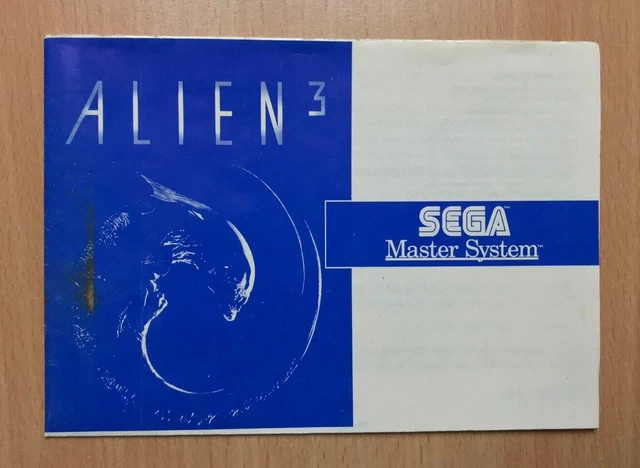 SEGA Master System Instruction Manual - ALIEN 3