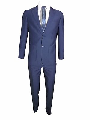 ABITO COMPLETO UOMO DIAMOND SARTORIALE NERO DOPPIOPETTO ELEGANTE MIS da 46 a 60 